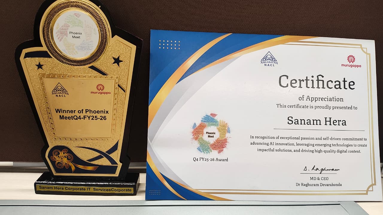 Phoenix Meet Q4 FY25-26 award and certificate